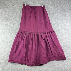 YFB Young Fabulous Broke Maxi Skirt XS Elastic Waist Tiered Pull On Y2K Pockets*